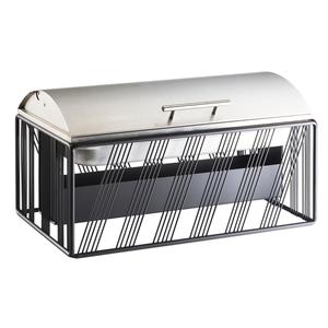 Cal-Mil 4113-13 Portland 22in x 13.5in x 12"H Black Wire 8qt Chafing Dish 