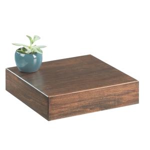 Cal-Mil 432-3-78 Mid-Century 12in x 12in x 3.25"H Walnut Display Riser 