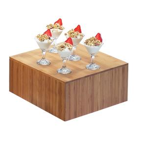 Cal-Mil 432-6-60 Bamboo 12in x 12in x 6"H Natural Display Riser 