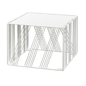 Cal-Mil 432-9-15 Portland 12in x 12in x 9"H White Wire Display Riser 