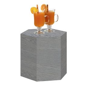 Cal-Mil 435-11-83 Ashwood 12in Dia. x 11"H Gray Oak Hexagon Display Riser 