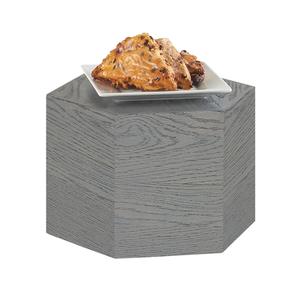 Cal-Mil 435-8-83 Ashwood 12in Dia. x 8"H Gray Oak Hexagon Display Riser 