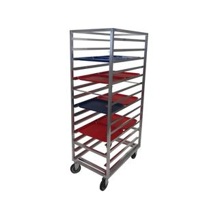 Channel Manufacturing 438A6 21" x 30" x 64" Aluminum Cafeteria Tray Rack w/ 4" Spacing