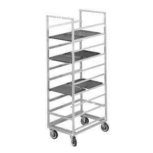 Channel Manufacturing 440A 21" x 30" x 70" Aluminum Cafeteria Tray Rack w/ 6" Spacing