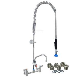Fisher 48880 8in Backsplash Spring Pre-Rinse Unit with 6in Add-On Faucet 