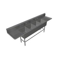 John Boos 4 Compartment 24in x 24in Stainless Steel Pro-Bowl Sink - 4PB244-2D24 