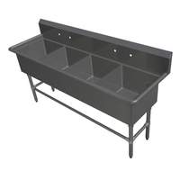 John Boos 4 Compartment 18in x 24in Stainless Steel Pro-Bowl Sink - 4PB18244 