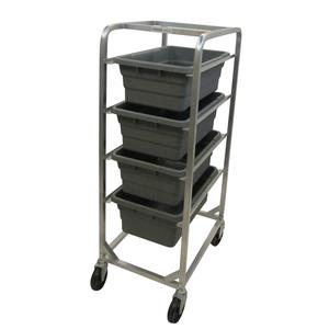 Channel Manufacturing 504LA 19" x 26" x 53" Welded Aluminum Bus Bin Cart