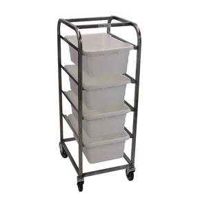 Channel Manufacturing 504LS 19" x 26" x 53" Welded Stainless Steel Bus Bin Cart
