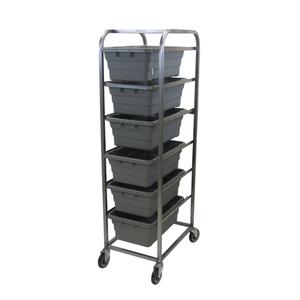 Channel Manufacturing 506LS 19" x 26" x 70.5" Welded Stainless Steel Bus Bin Cart
