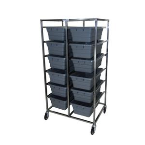 Channel Manufacturing 512LS 36"x 26" x 70.5" Welded Stainless Steel Double Bus Bin Cart