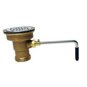 Fisher 52434 DrainKing™ Cast Brass Waste Valve with Flat colander 