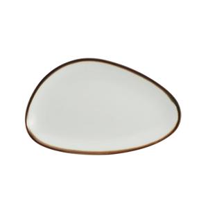 Mikasa Hospitality 5256148 Lodge Cream White Vitrified Porcelain 9in Egg Shaped Plate 