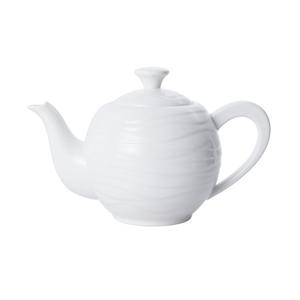 Mikasa Hospitality 5260093 Camilla Bright White Vitrified Porcelain 33.5oz Coffee Pot 