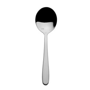 Mikasa Hospitality 5275885 City Limit Satin Stainless Steel 6.1" Bouillon Spoon - 1 Doz