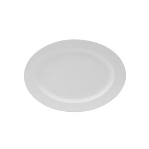 Mikasa Hospitality 5302628 Galleria White Porcelain 15in Oval Plate - 8 Each 