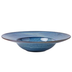 Mikasa Hospitality 5305641 Starlit Blue Vitrified Porcelain 12.8 oz. Deep Coupe Plate