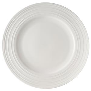 Mikasa Hospitality 5308891 Melinda White Bone China 11in Dia. Wide Rim Plate- 2dz 