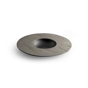 Mikasa Hospitality 5315174 Livelli Black Porcelain 11.2in Dia. Deep Plate - 1dz 