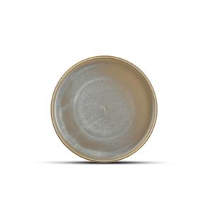 Mikasa Hospitality 5315268 F2D Olive Porcelain 10.2in Dia. Coupe Plate - 16 Each 