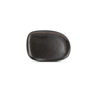 Mikasa Hospitality 5315316 F2D Black Porcelain 12.9in x 9.1in Coupe Plate - 1dz 
