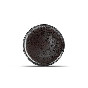 Mikasa Hospitality 5315396 F2D Black Porcelain 11.2" Dia. Coupe Plate - 1 Doz