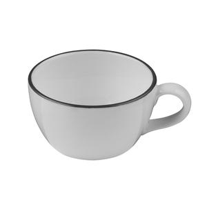 Mikasa Hospitality 5324452 ID Fine Modest Black Fine China 9 oz. Cup - 1 Doz