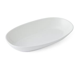 Mikasa Hospitality 5326382 Terrace White Bone China 10 oz. Oval Bowl - 2 Doz