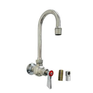 Fisher 53414 Wall-Mount Faucet with 6in Gooseneck Spout & Lever Faucet 