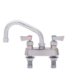 Fisher 53783 4in Deck-Mount Faucet with 14in Swing Spout & 1/2in Swivel Stems 