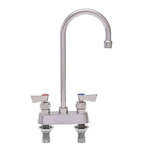 Fisher 53880 4in Deck-Mount Faucet with 12in Gooseneck Spout & Swivel Stems 