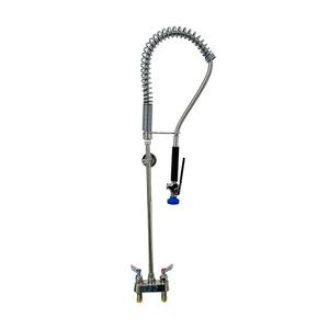 Fisher 53961 4in Deck-Mount Spring Pre-Rinse Unit with Check Stems 