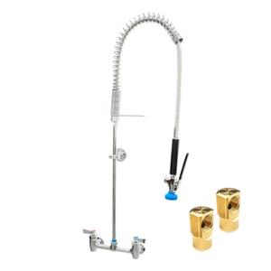Fisher 55400 8in Backsplash Spring Pre-Rinse Unit with Close Elbows 