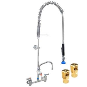 Fisher 55460 8in Backsplash Spring Pre-Rinse Unit with 12in Add-On Faucet 