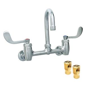 Fisher 55660 8" Backsplash Faucet w/ 6" Gooseneck Spout & Close Elbows