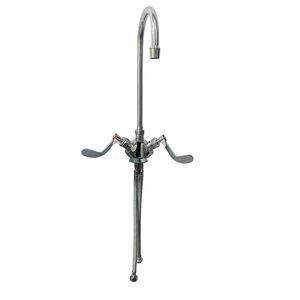 Fisher 57401 Deck-Mount Faucet with 12in Gooseneck Spout & Swivel Stems 