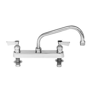 Fisher 57649 8in Deck-Mount Faucet with 8in Swing Spout & Swivel Stems 