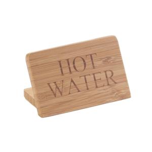 Cal-Mil 606-3 Bamboo 3" x 2"H Natural "Hot Coffee" Beverage Sign - 1 Doz