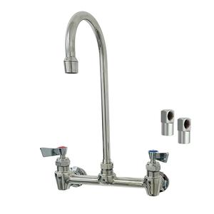 Fisher 61247 8" Backsplash Faucet w/ 12" Gooseneck Spout & Close Elbows
