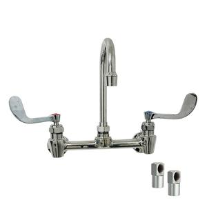 Fisher 61255 8" Backsplash Faucet w/ 12" Gooseneck Spout & Close Elbows