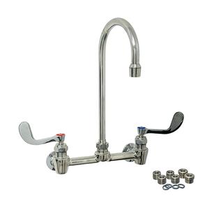 Fisher 61271 8" Backsplash Faucet w/ 12" Gooseneck Spout & EZ-Install