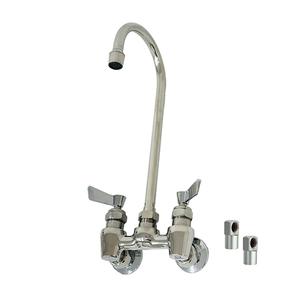 Fisher 62480 4" Backsplash Faucet w/ 12" Gooseneck Spout & Close Elbows