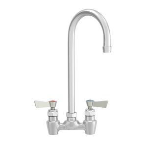 Fisher 62669 4" Backsplash Faucet w/ 6" Gooseneck Spout & Swivel Stems