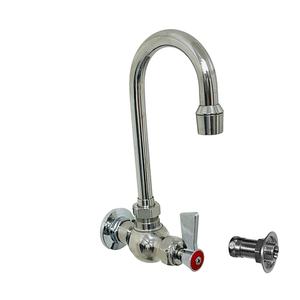 Fisher 68942 Single Wall-Mount Lever-Handle Faucet with 12in Gooseneck Spout 