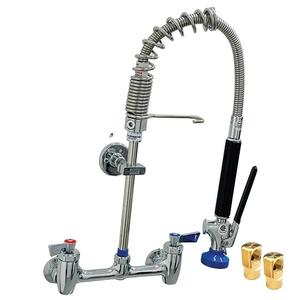 Fisher 70010 8in Backsplash Low-Profile Spring Pre-Rinse with Close Elbows 
