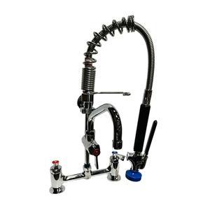 Fisher 74330 8in Deck-Mount Spring Pre-Rinse Unit with 6in Add-On Faucet 