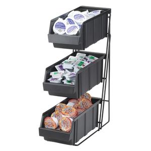 Cal-Mil 841 14" x 9" Black Iron 3-Tier Condiment Organizer