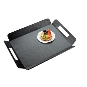 Cal-Mil 958-1-13 Classic 22.5in x 17in x 1.5"H Black Plastic Room Service Tray 