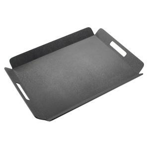 Cal-Mil 958-2-13 Classic 16in x 13in x 1.5"H Black Plastic Room Service Tray 