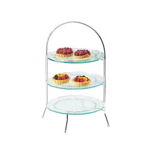Cal-Mil 977-10-49 11.75in x 11.75in x 20"H Chrome 3-Tier Display Stand 